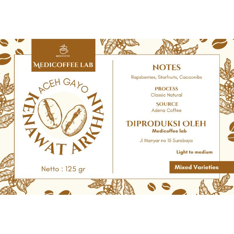 

KOPI ARABIKA GAYO KENAWAT ARKHAN - SPECIALTY ARABICA - KOPI FILTER /V60