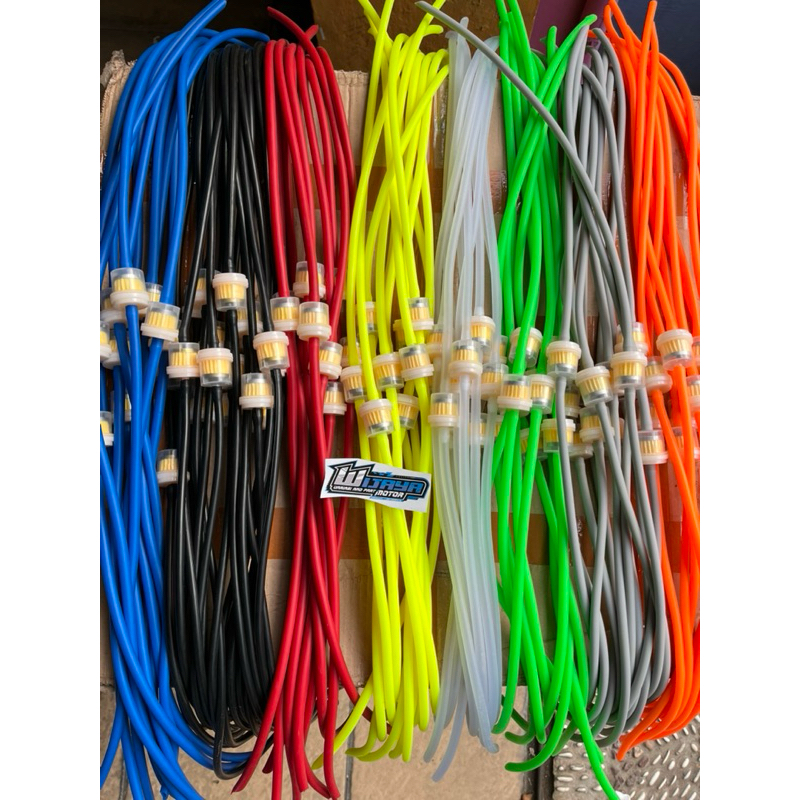 SELANG BENSIN WARNA + FILTER BENSIN MAGNETIK TRANSPARAN UNIVERSAL SEMUA MOTOR