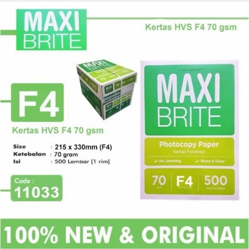 

MAXIBRITE KERTAS HVS 70GR F4