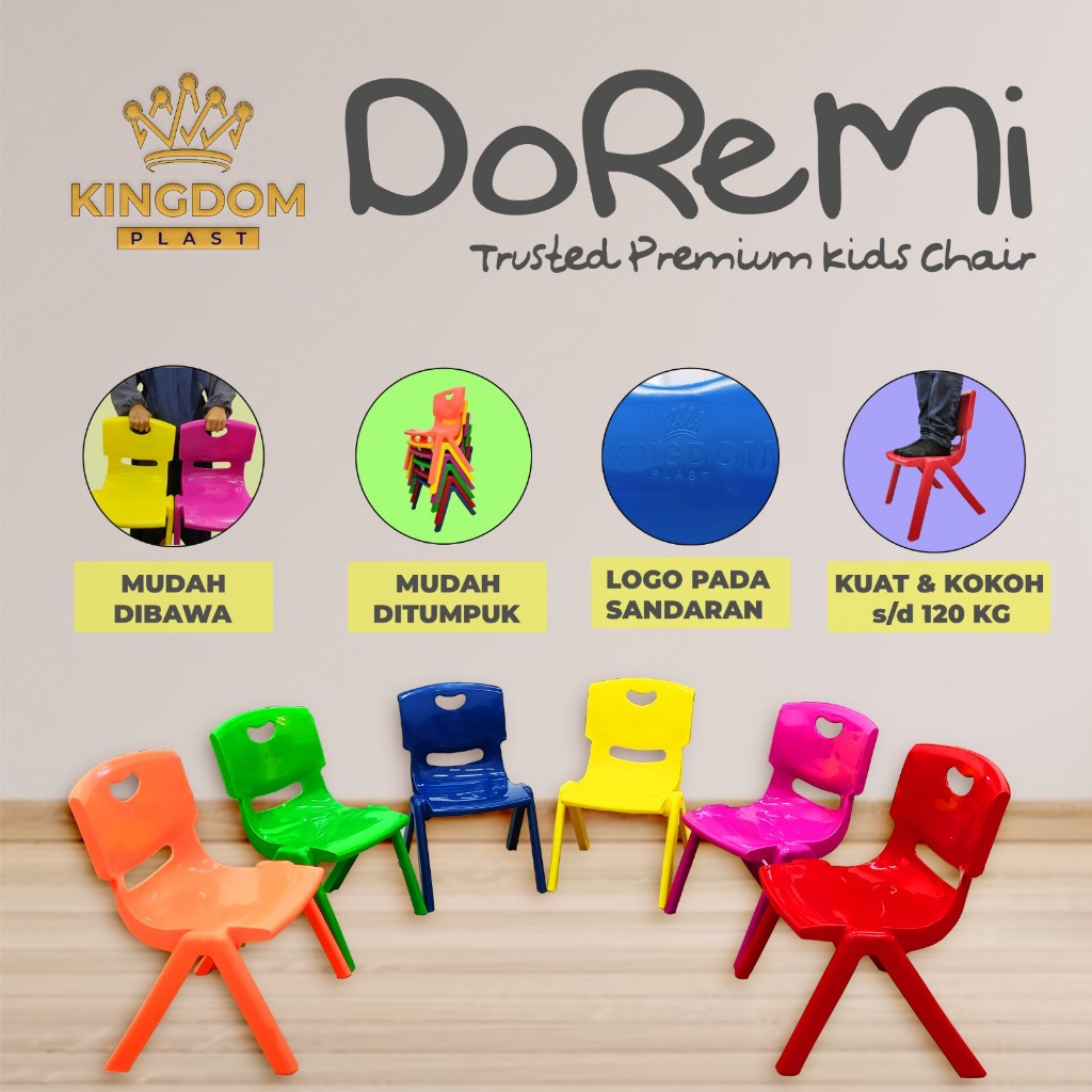 KURSI ANAK DOREMI KURSI PLASTIK ANAK TK PAUD