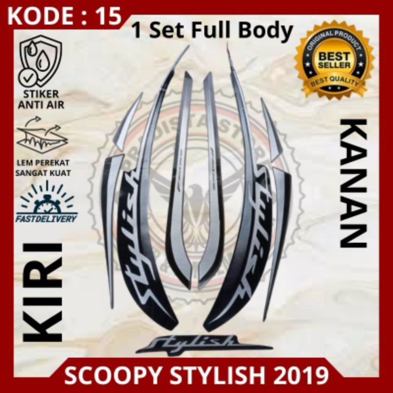 Stiker/striping Honda Scoopy stylish tahun 2019/stiker Scoopy stylish 2019/stiker Honda Scoopy styli