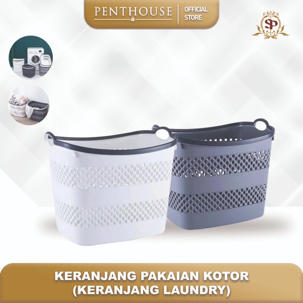 Penthouse Tempat Keranjang Baju Kotor Pakaian Plastik Laundry Bak Keranjang - 5486