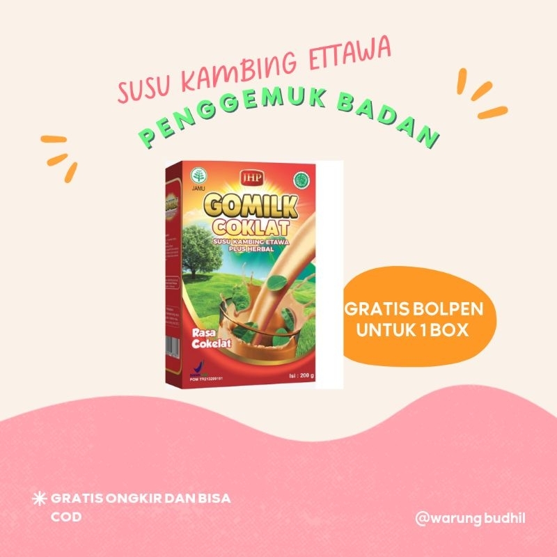 

{BISA COD + GARANSI} {GRATIS BOLPEN} Gomilk Susu Kambing Ettawa Plus Herbal Penambah Nafsu Makan