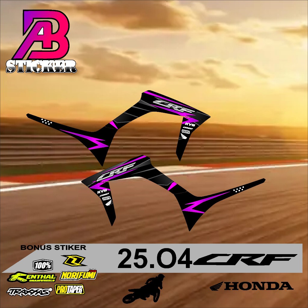 (COD) TERBARU STICKER STRIPING CRF 150 L CRF MERAH PUTIH HITAM STRIPING CRF API CRF 150 ORIGINAL FUL