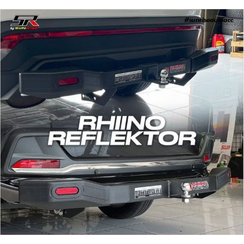 Rhiino Towing Reflektor Towing Bar Belakang Reflektor Towing Reff Towbar Bumper belakang Bumper Besi