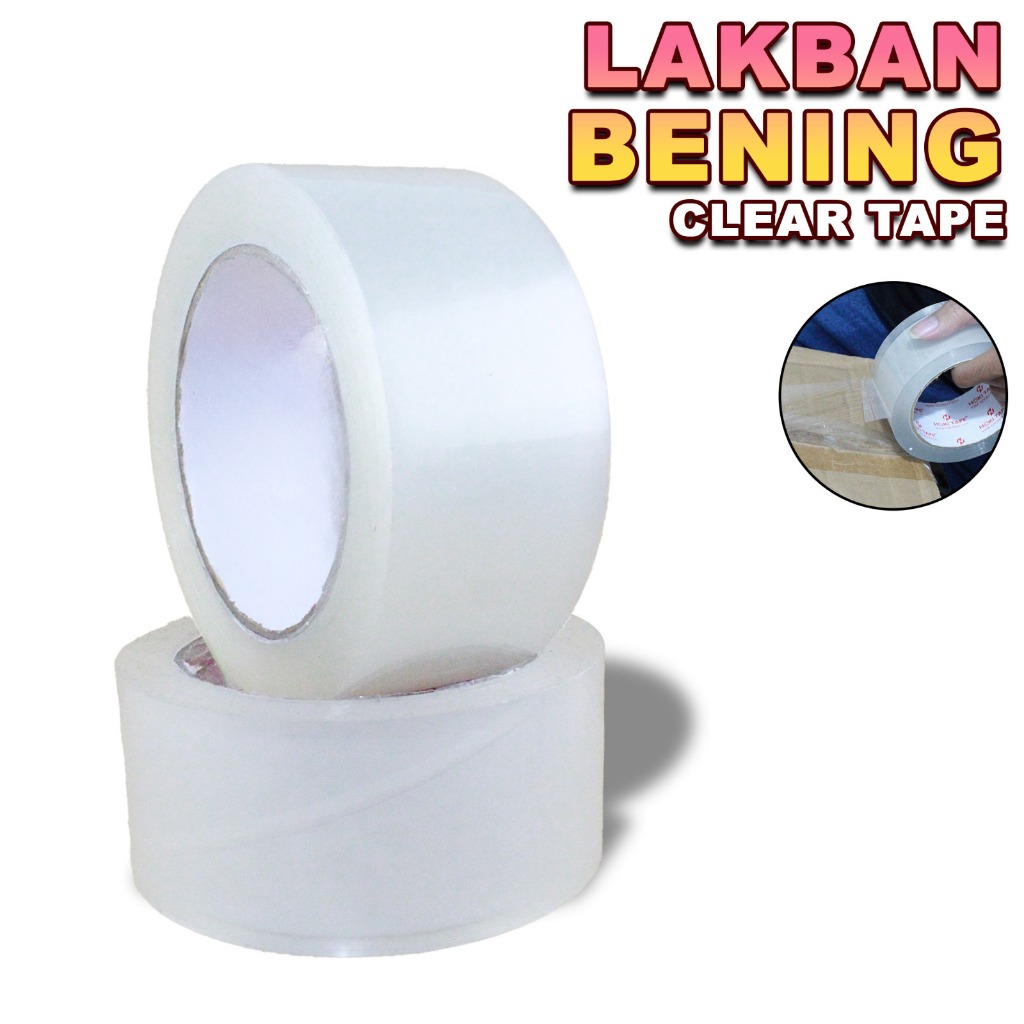

Isolasi Bening 80m / 100m Isolasi Bening Clear Tape Lakban Serbaguna Terbaru LD-32