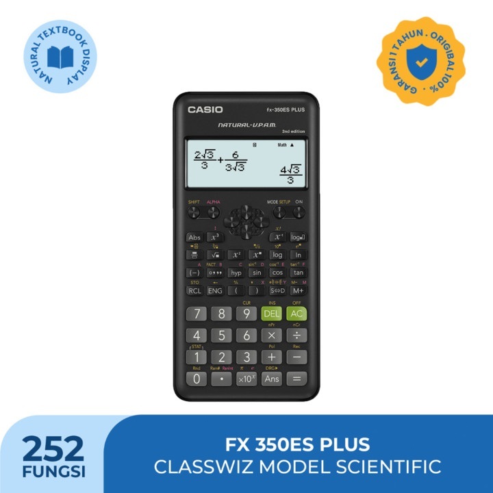 

Casio Kalkulator Scientific Ilmiah Calculator FX-350 ES Plus