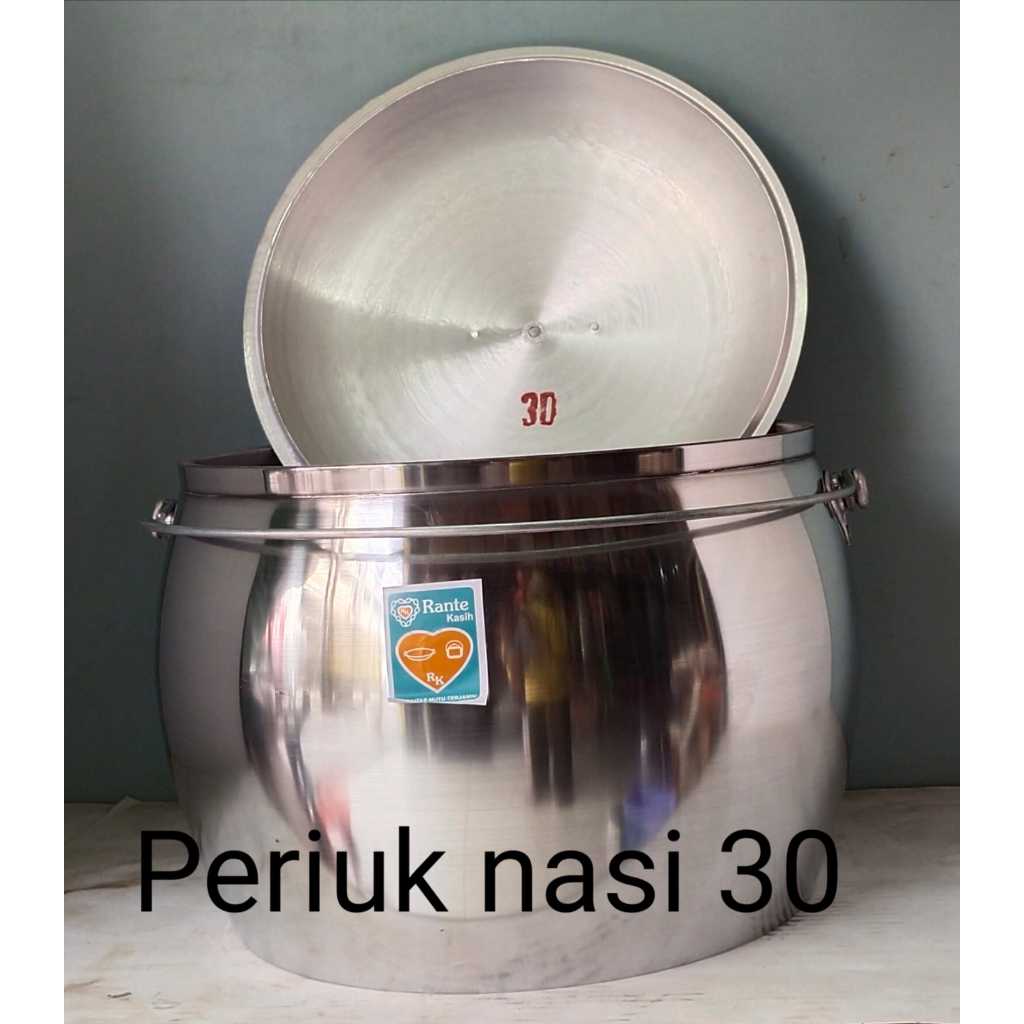 Periuk masak nasi aluminium no.30 / Rante Kasih / Aluminium