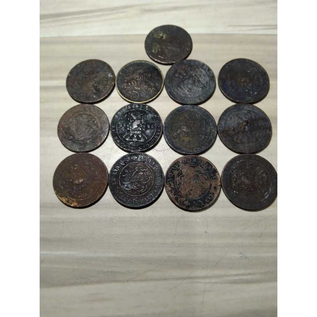 Borongan Koin Tua Temuan Sungai Kuno Jadul Antik