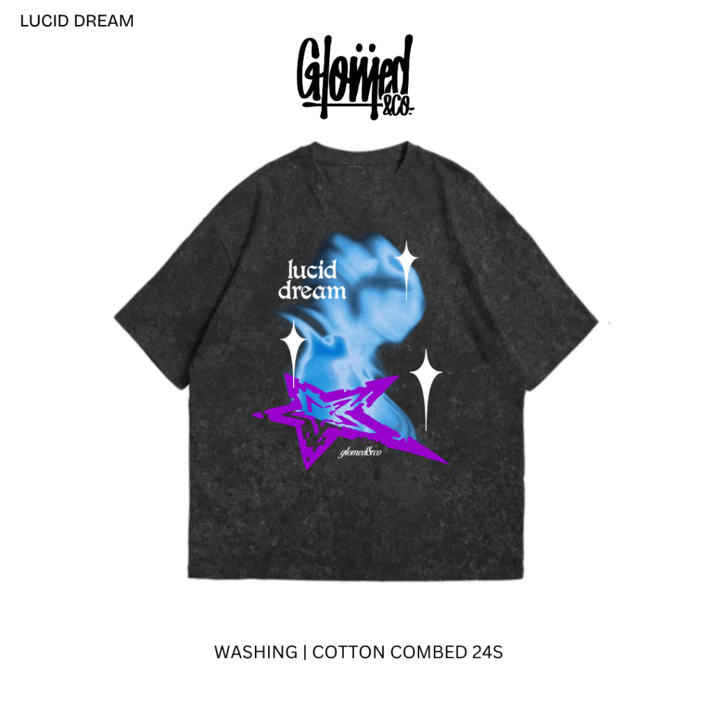 GLOMED ORIGINAL T-SHIRT - LUCID DREAM KAOS DISTRO PREMIUM COTTON COMBED 20S