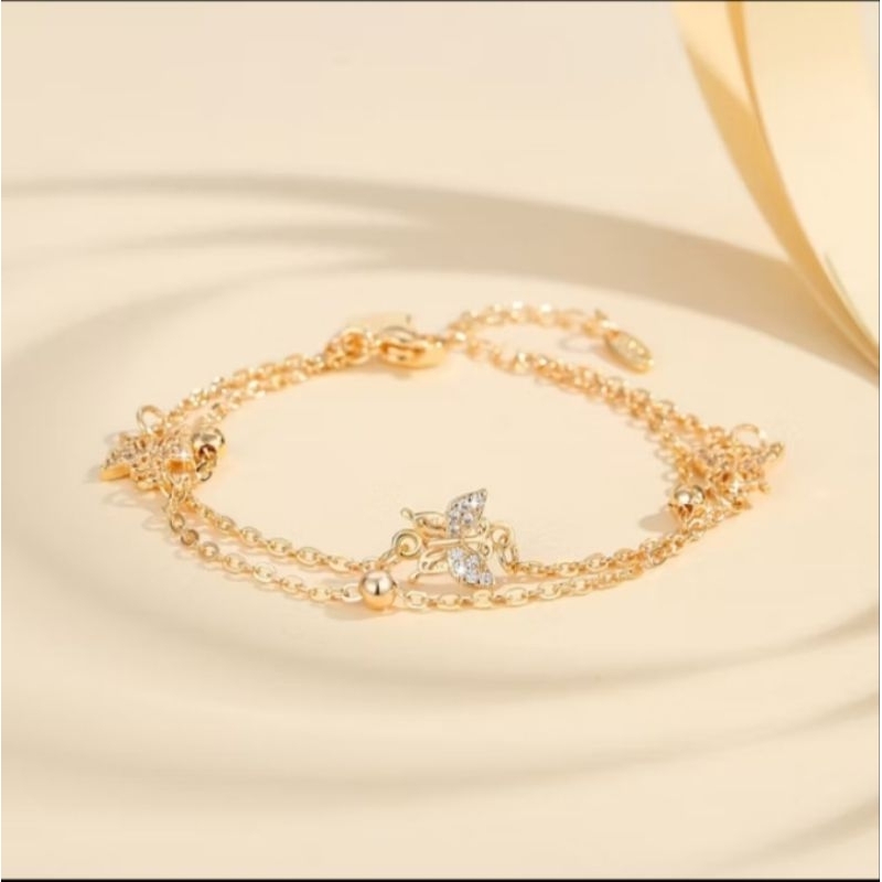 JAMEELAA TITANIUM GELANG BUTTERFLY BERLIAN