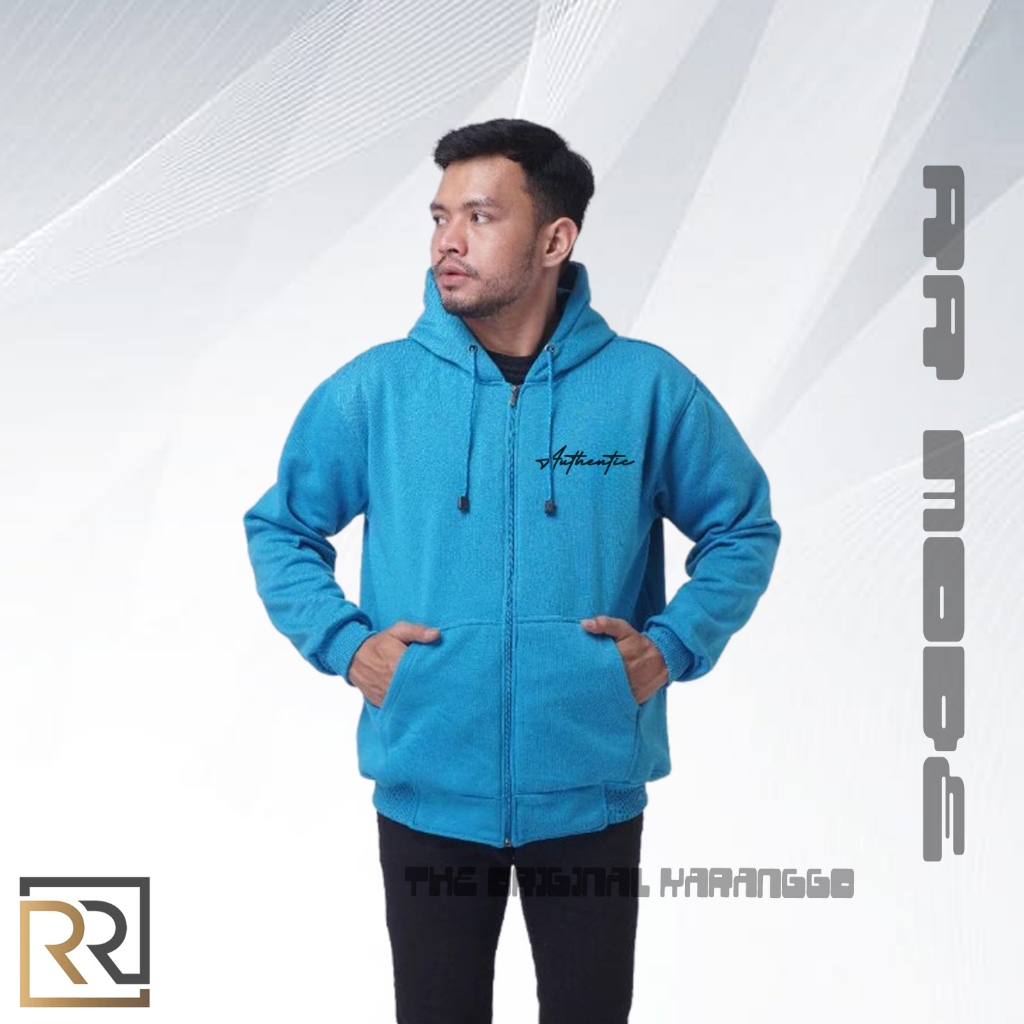 Sweater Hoodie Pria Wanita bahan lembut hijab hoodie bahan katun biru authentic hoodie