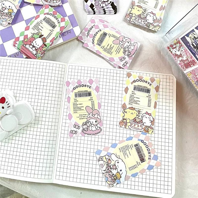 

[10pcs] Sanrio Sealing Stickers/ Stiker Segel Lucu/ Tempelan Hiasan Kuromi Melody Cinnamoroll Aesthetic Lucu