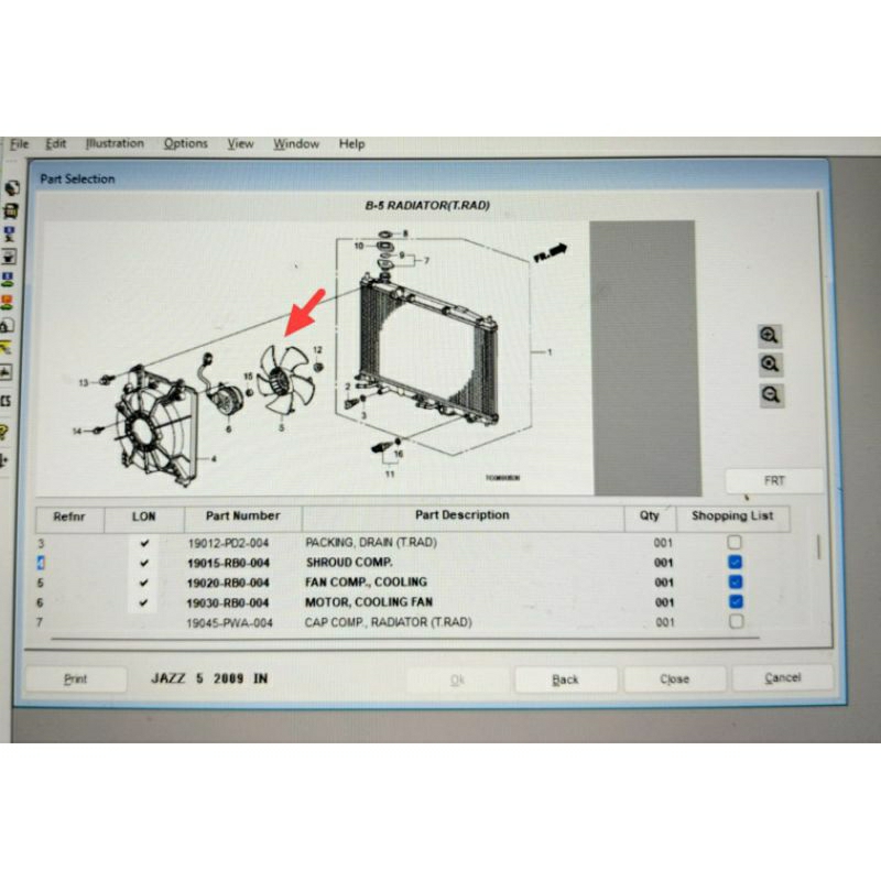 baling kipas fan radiator honda jazz ge8 brio cbu freed city 2008 2009 2010 2011 2012 2013 ori