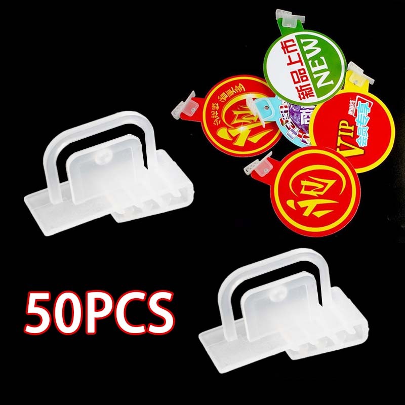

50pcs PVC Clip On Pop Lurus Klip Gigi Lurus Penjepit Clip On Penjepit Kertas Clip On Pop Lengkung Utk Display Popcard