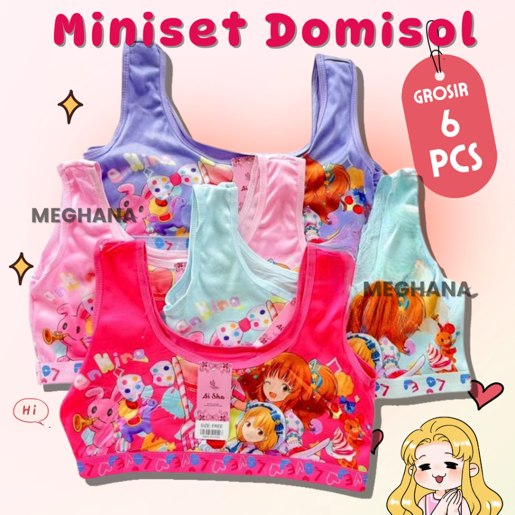 Grosir 6 PCS Miniset Anak Remaja ABG SD Miniset Anak Remaja Premium Quality SD SMP Motif Karakter Ta