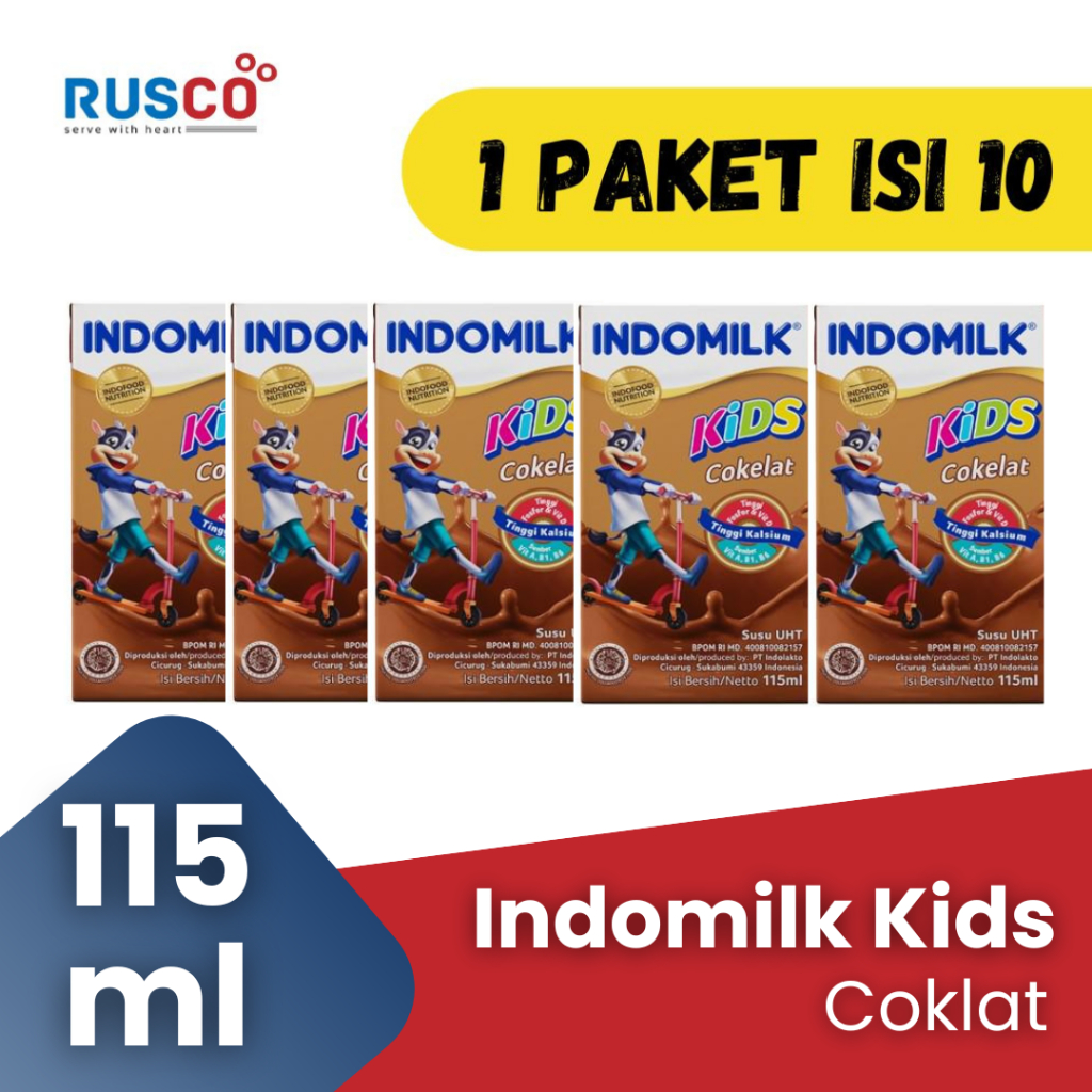 

Indomilk Kids Cokelat UHT 115ml ( 1 Paket Isi 10pcs) - RUSCOMART