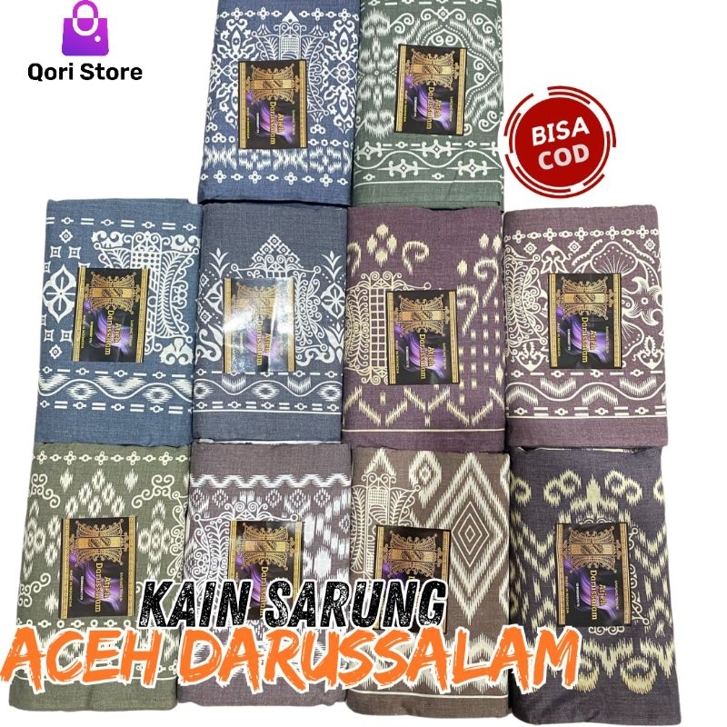 Kain Sarung Atjeh Darussalam / Kain Sarung Aceh / Kain Sarung Motif Aceh - Aceh - Qori Store Indones