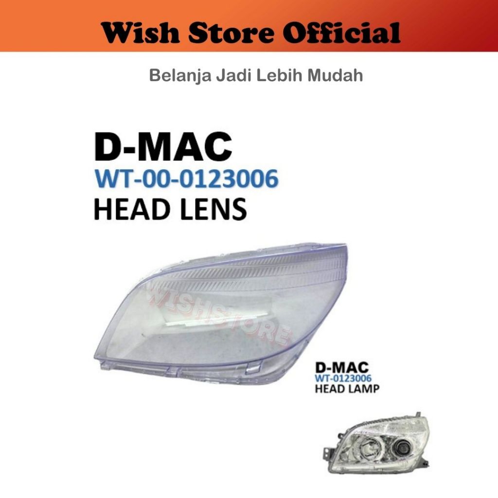 [PCS] Mika Kaca HEAD LAMP LAMPU BESAR UTAMA DEPAN HEADLAMP Rush dan Terios Gen 1 2007 2008 2009 2010