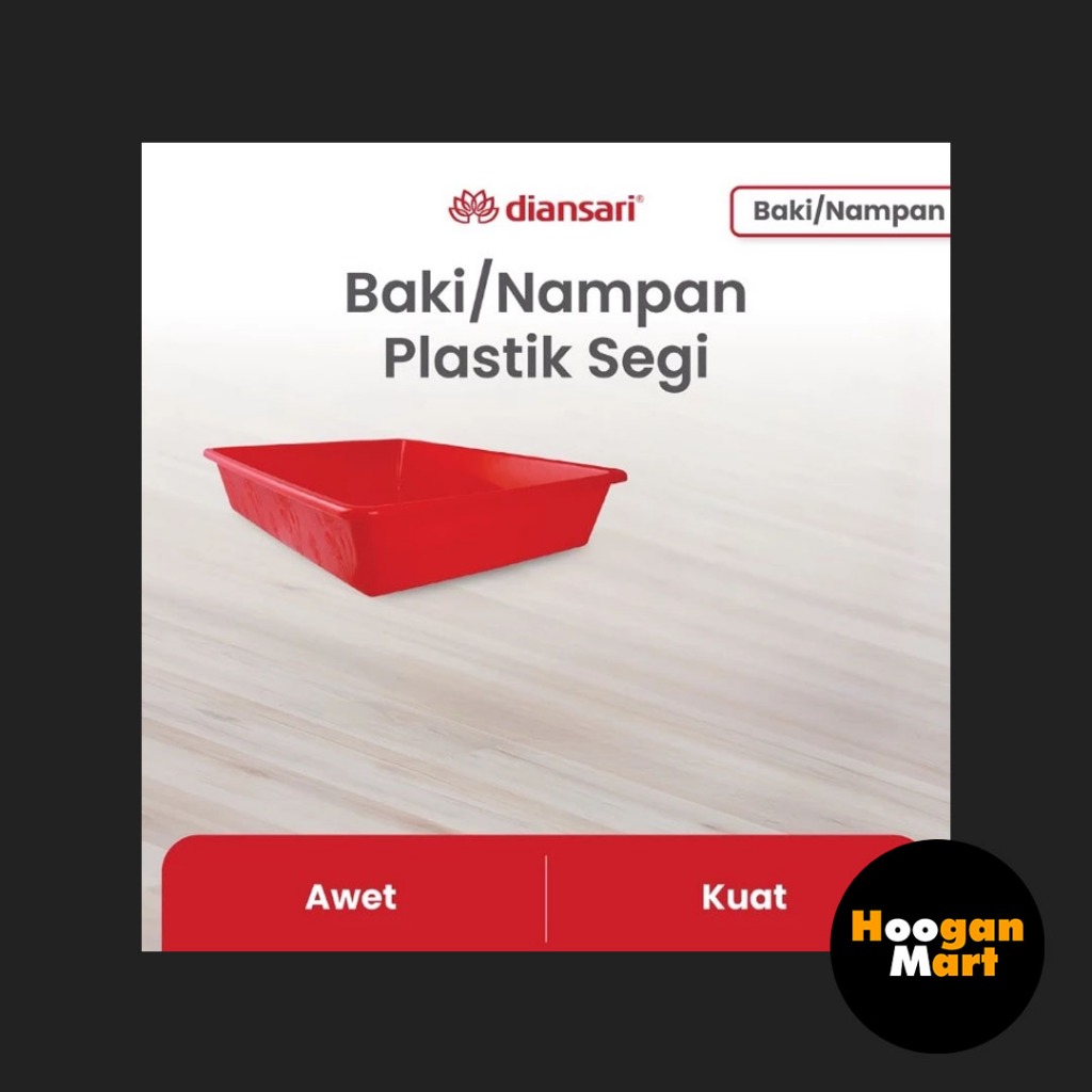 [ Nampan ] Baki / Tray Plastik Segi 4/7 DX - Diansari