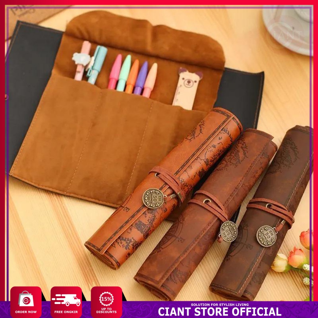

TEMPAT PENYIMPANAN PENSIL TAS GULUNG PETA BAG STORAGE ROLL MULTIFUNGSI