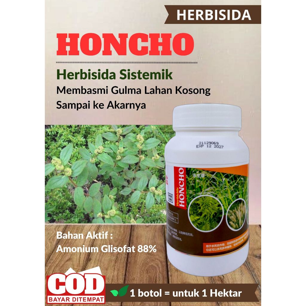 HONCHO HERBISIDA Obat Pembasmi Rumput Liar Ampuh Sampai Akar Herbisida Sistemik Khusus Lahan Kosong