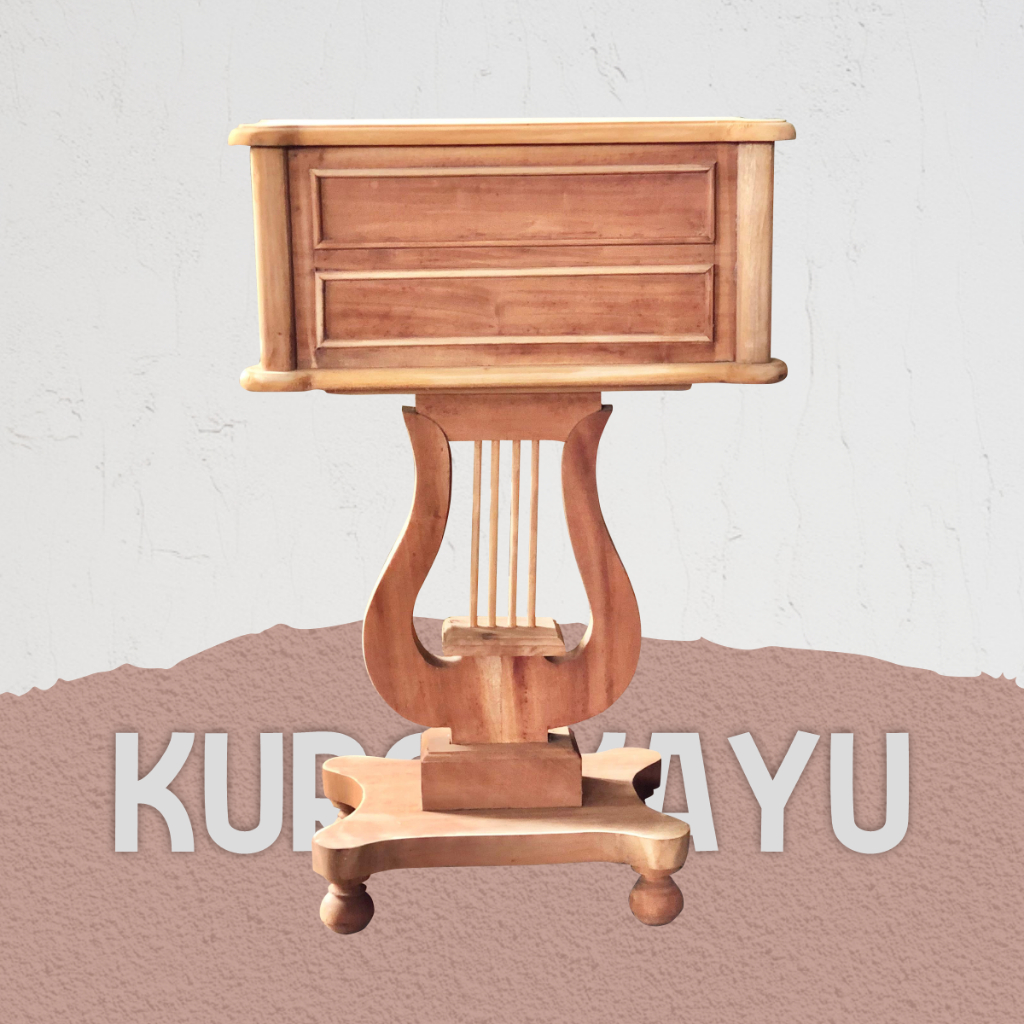 NAKAS ANGPAO PELAMINAN BIOLA KAYU MAHONI