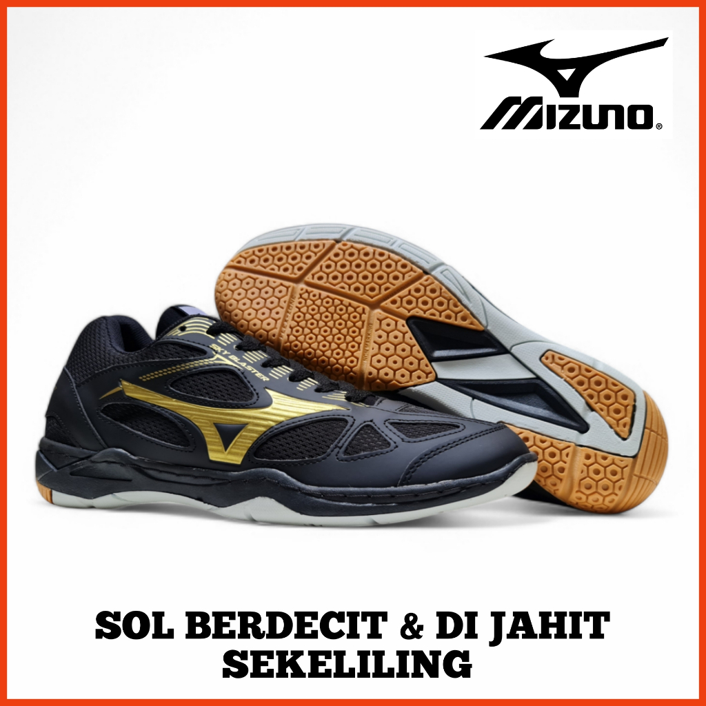 DISKON SEPATU MIZUNO BADMINTON PRIA WANITA SOL KARET BERDECIT ANTI SLIP / SEPATU OLAH RAGA BULU