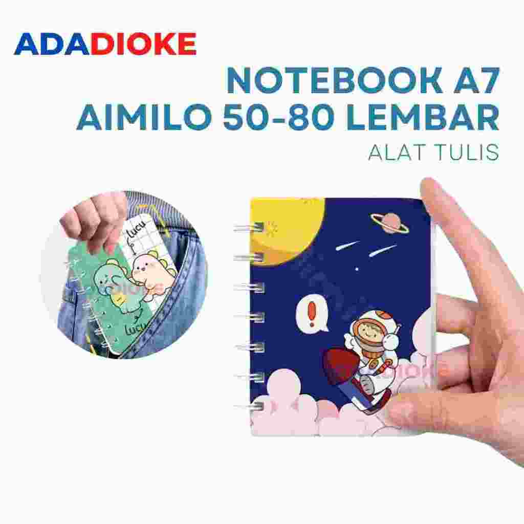 

Aimilo Notebook Notes Buku Catatan Mini A7 Buku Catatan 50 Lembar / 80 Lembar Scrapbook Mini