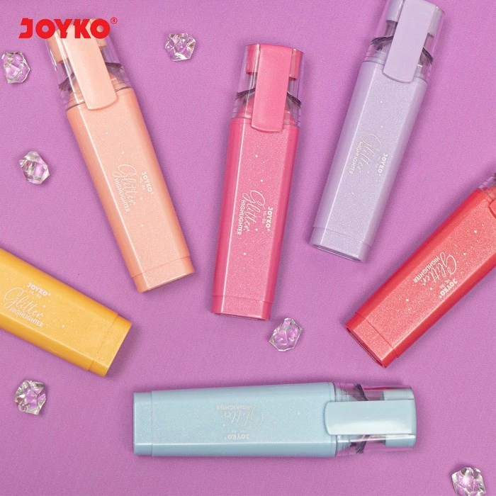

Penanda Berwarna Glitter Joyko 6 Warna HL-86-6 Highlighter Glitter Joyko