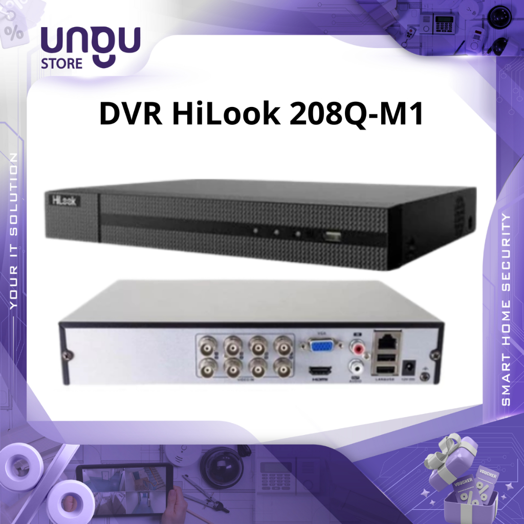 DVR Hilook CCTV 8Channel DVR-208Q-M1 5Mp Kamera DVR Hikvision Hilook 8CH