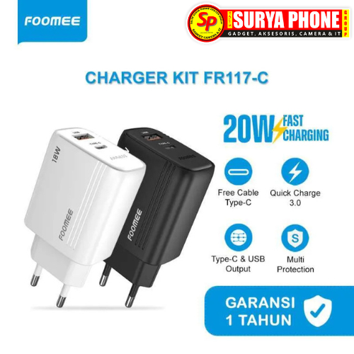CHARGER FOOMEE FR117-C QUICK CHARGER 20W TYPE C