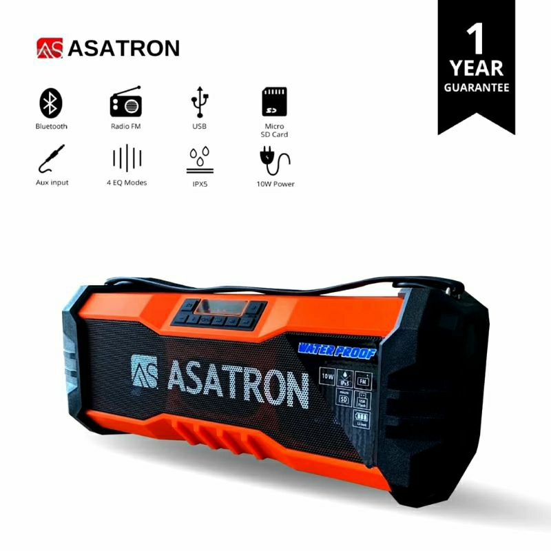 ASATRON R-1720 USB SPEAKER PORTABLE BLUETOOTH RADIO FM 100% ORI