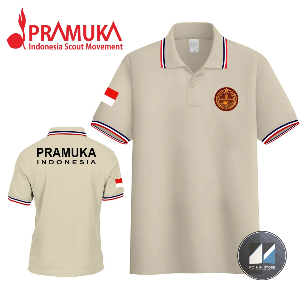 Baju Polo Pramuka | Kaos Kerah Pria | Kaos Seragam Lengan Pendek