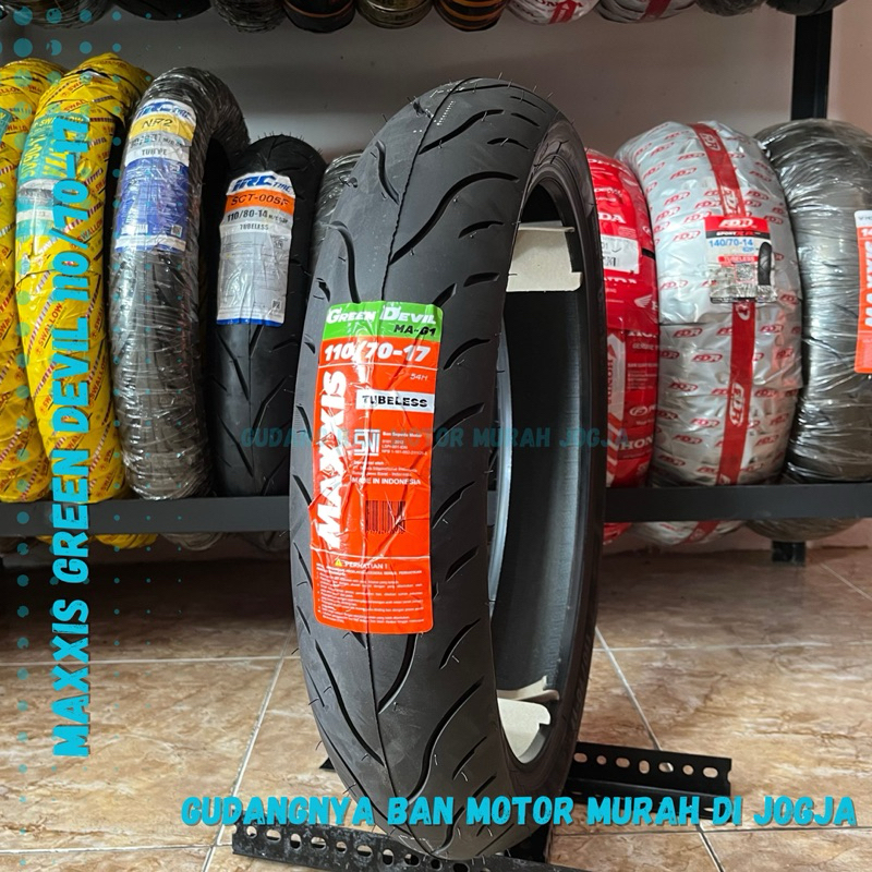 Ban Motor Tubeless Ring 17 Maxxis Green Devil 110/70-17