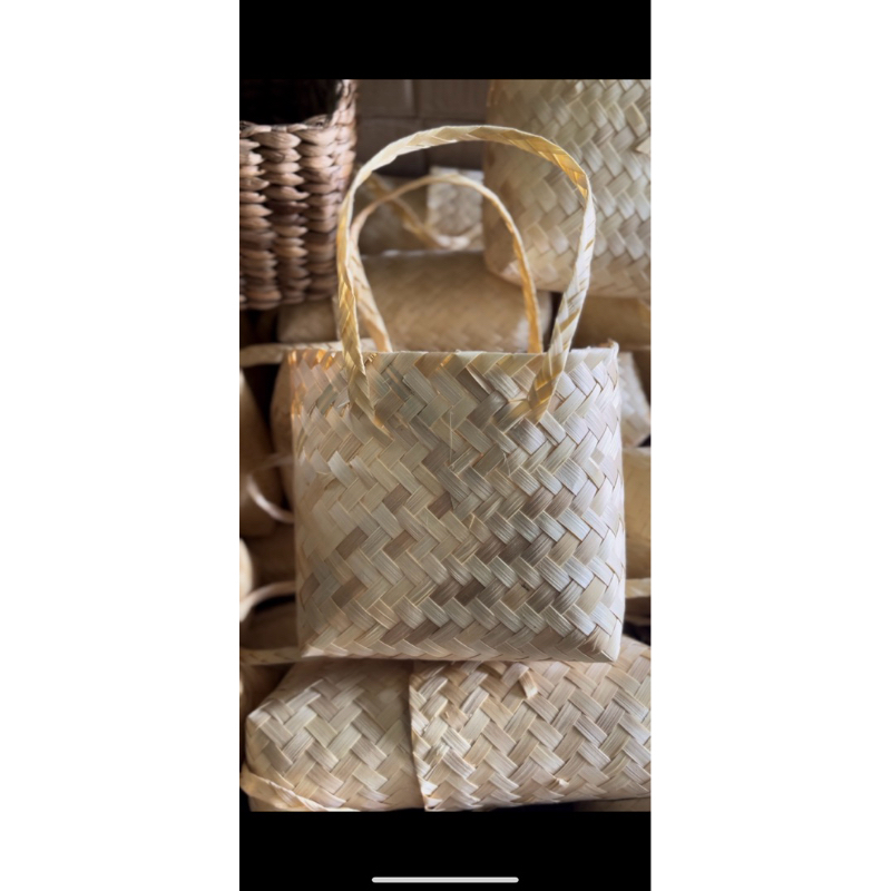 

tas hampers bambu lucu
