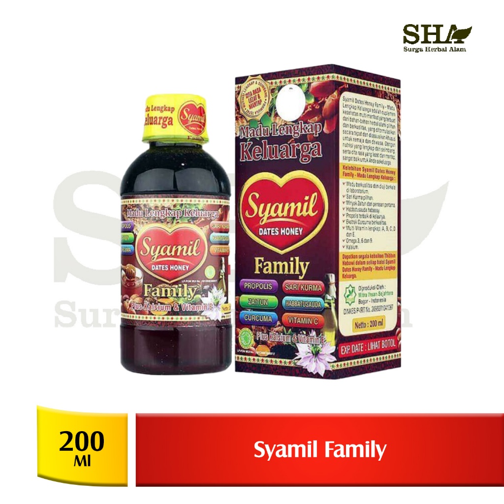 

Madu Family Syamil Dates Honey Plus Propolis isi 200 ML