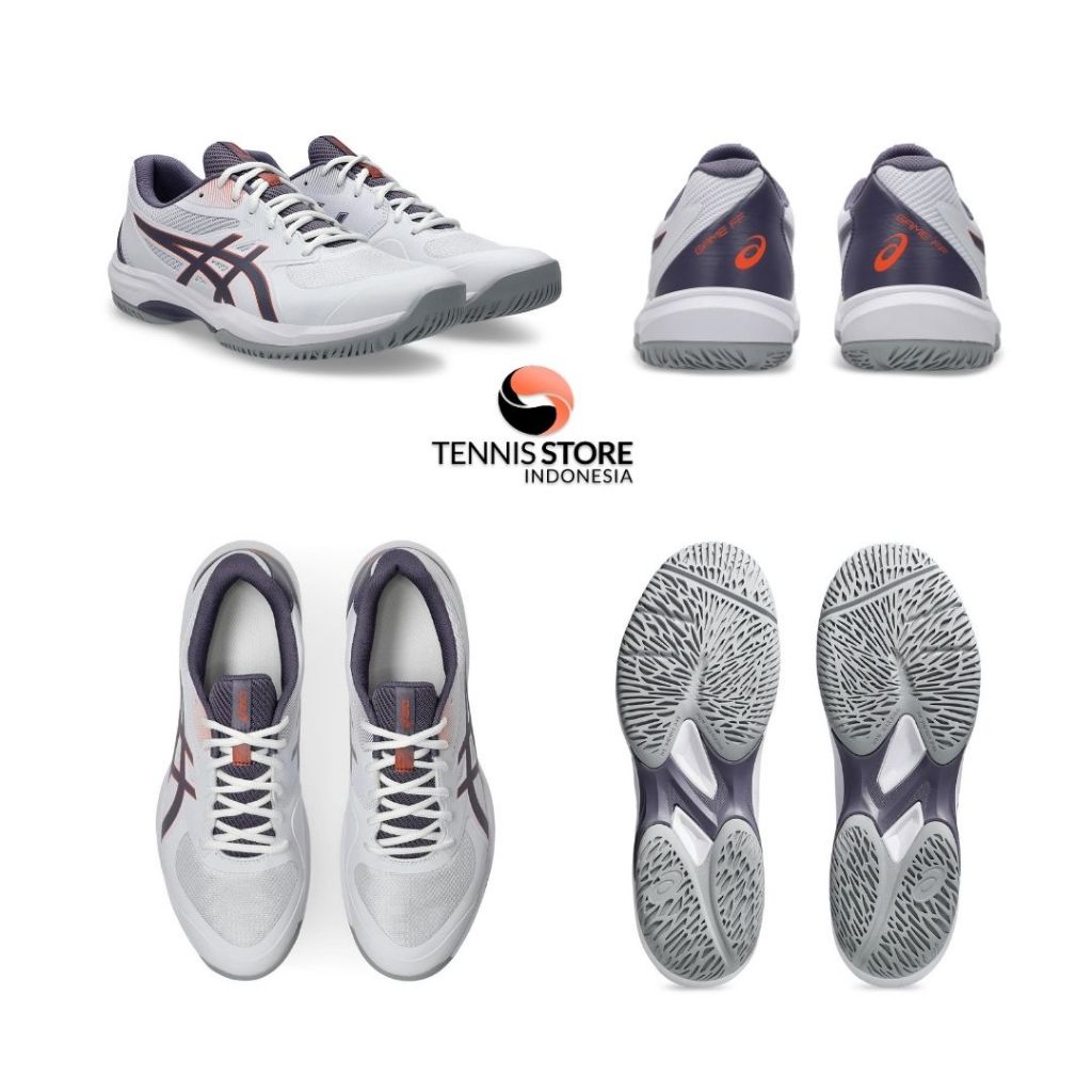 CUCI GUDANG Sepatu Tenis Asics GEL GAME FF / White Greyish Purple