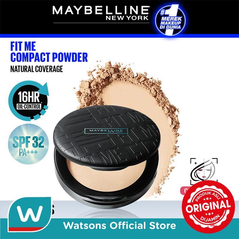 Bedak Padat Maybelline Fit Me 12H Oil Control Powder 118 Natural Beige