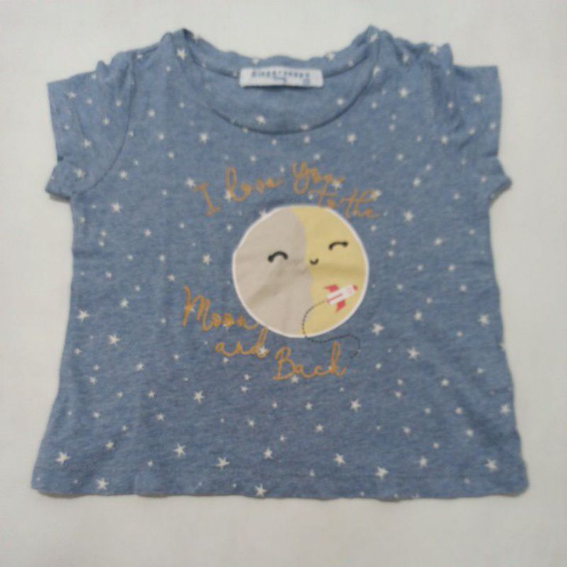 PRELOVED BABY TOPS / KEATASAN BAYI WARNA BIRU MERK GINGERSNAPS