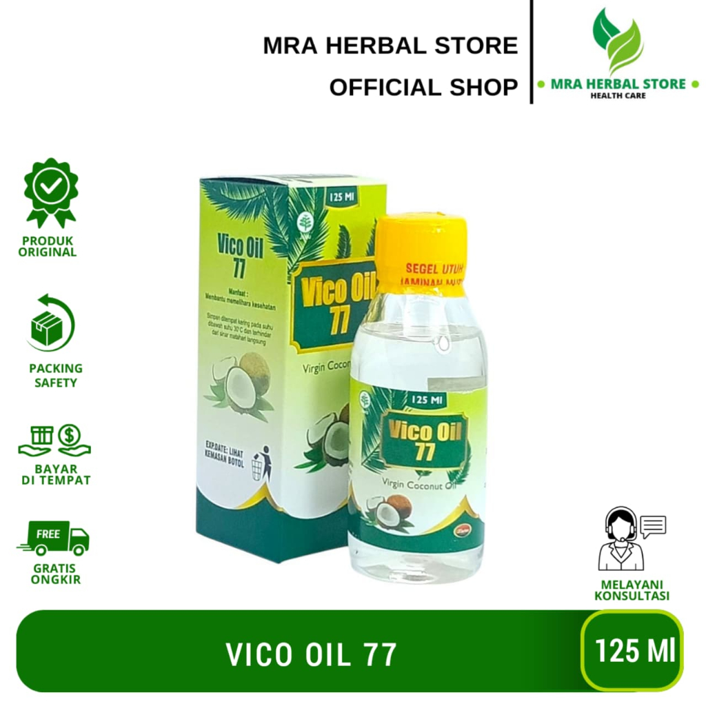 Minyak VCO Vico Oil 77 Virgin Coconut Oil Kharisma 125 ml  | Minyak Kelapa VCO