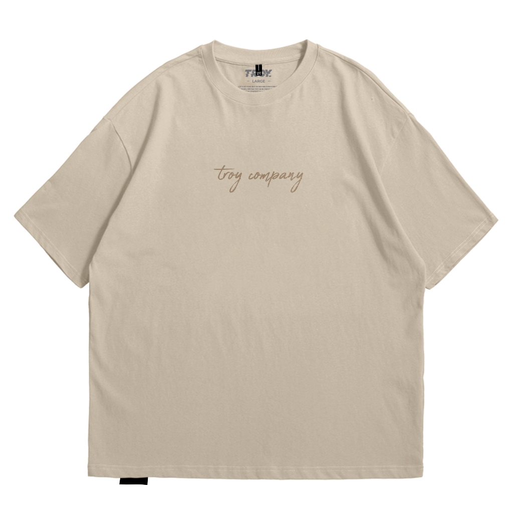 Troy Company Oversize Tshirt Beige Nameless Star - Kaos Oversize Lengan Pendek Coklat Beige OVD 3013