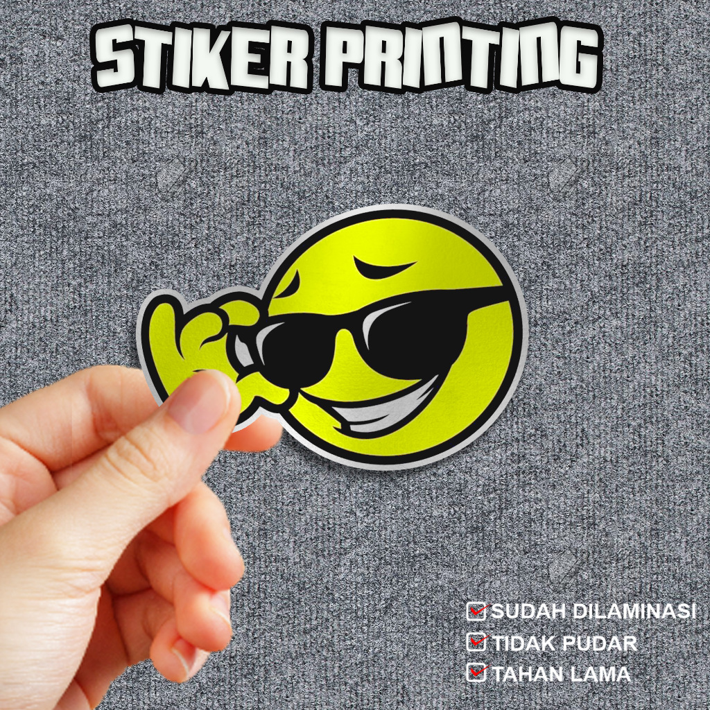 

Stiker Smile Smile kacamata hologram