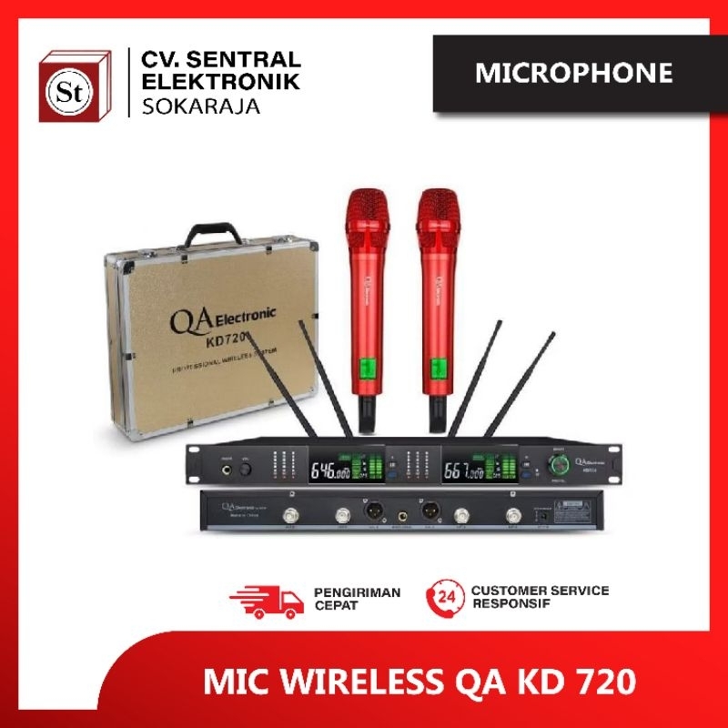 Mic Wireless QA KD 720 Merah