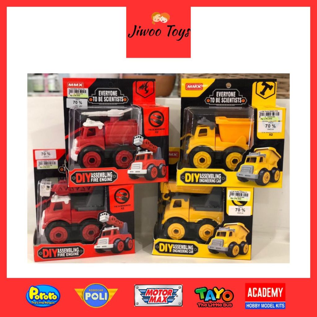 Mainan Mobil DIY Truck Ladder Truck MMX 77012/Mainan Truk Konstruksi