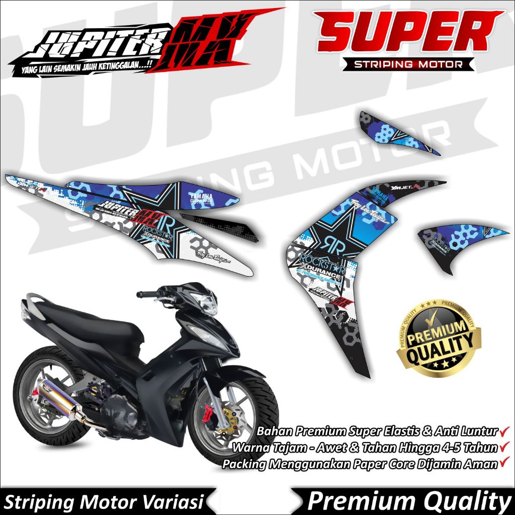 Stiker MX OLD Anti Luntur keren Striping Jupiter MX Old Striping Yamaha Jupiter MX OLD Rockstar