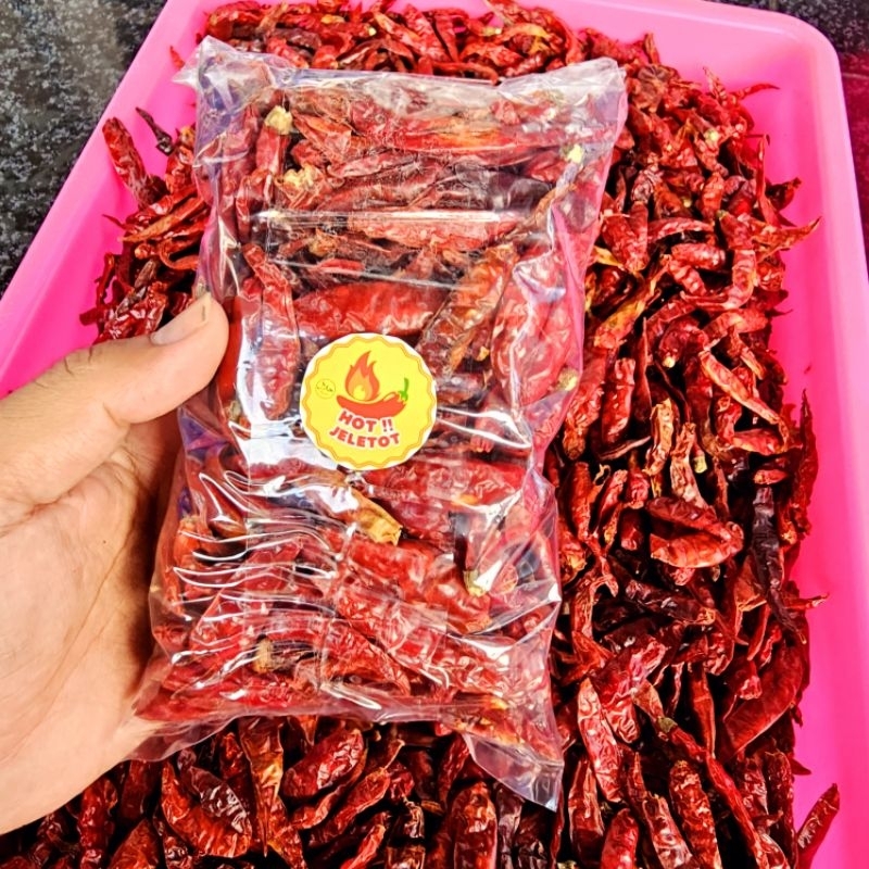 

Cabai kering Teja Cabai impor india kualitas premium kemasan 100 gram