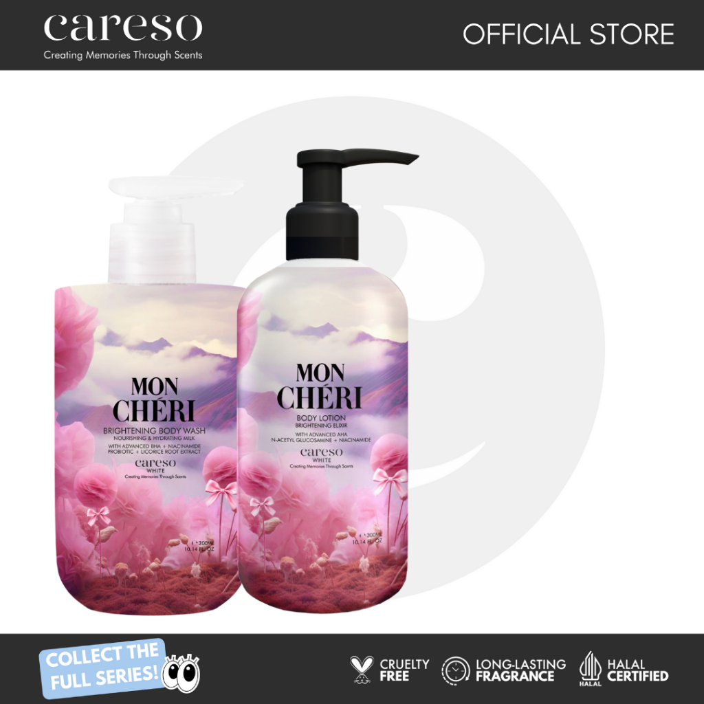 CARESO -  Mon Cheri Bath Duo (Body Wash + Body Lotion)