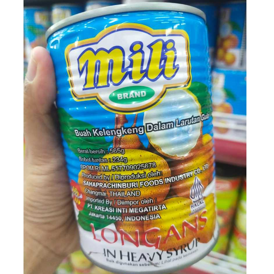 

Mili Longan / Mili Buah Kaleng / Mili Buah Kelengkeng Dalam Larutan Gula / Mili Brand 565g