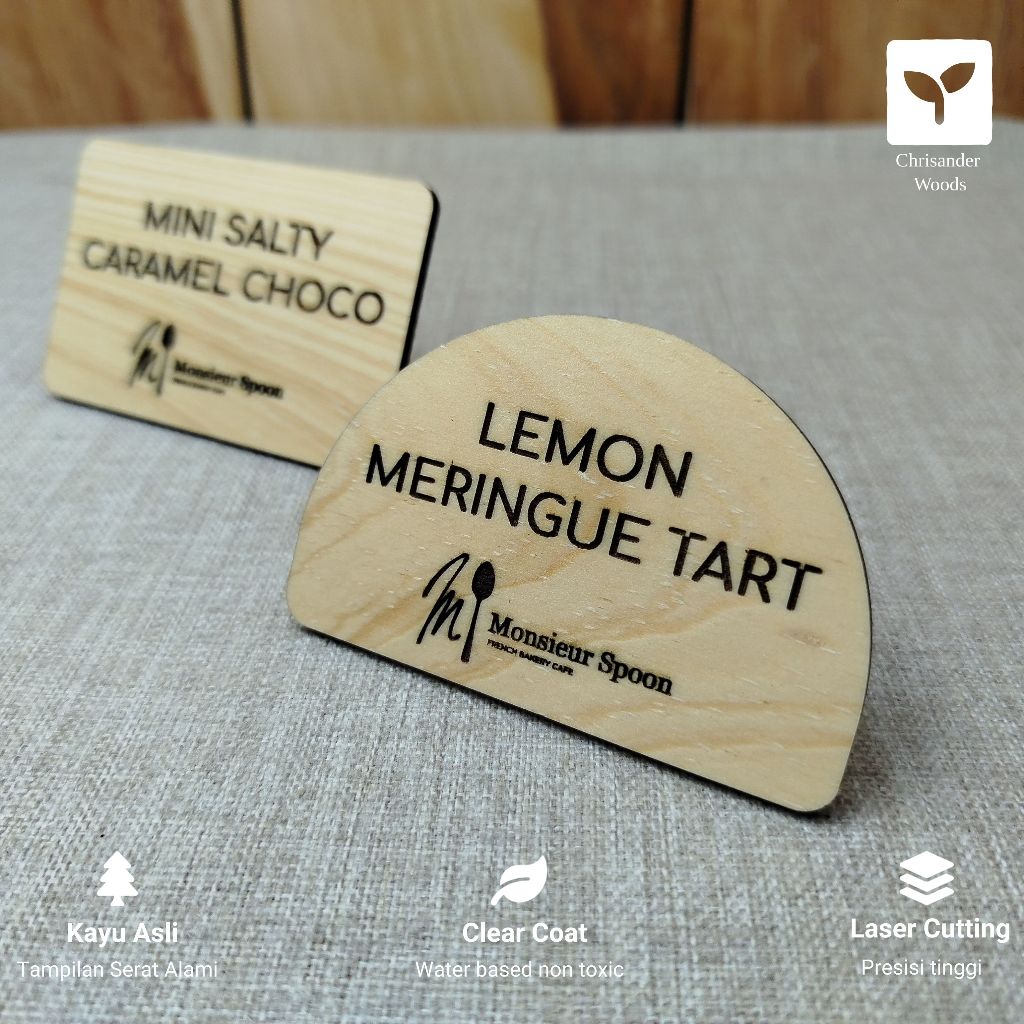 

Food Tag Display | Food Tag Kayu | Food Tag Stand Buffet | Papan Nama Makanan Stand